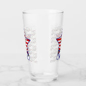 Aangepaste sterren in strepen honkbal glas (Links)