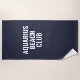 Aangepaste sterrenbeeld eenvoudige moderne blauwe  strandlaken