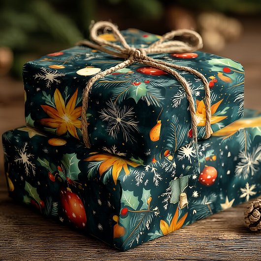 Aangepaste Sterrenkerst Ornamenten Cadeaupapier