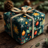 Aangepaste Sterrenkerst Ornamenten Cadeaupapier