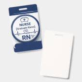 Aangepaste stethoscoop RN badgehaspel | Gepersonal Badge (Voor- en achterkant)