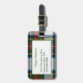 Aangepaste Stewart Dress Schotse ruit bagagelabel (Voorkant verticaal)