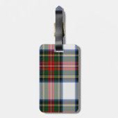 Aangepaste Stewart Dress Schotse ruit bagagelabel (Achterkant verticaal)