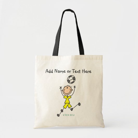 Aangepaste sticker Afbeelding Gele voetafspeeltas Tote Bag (Voorkant)