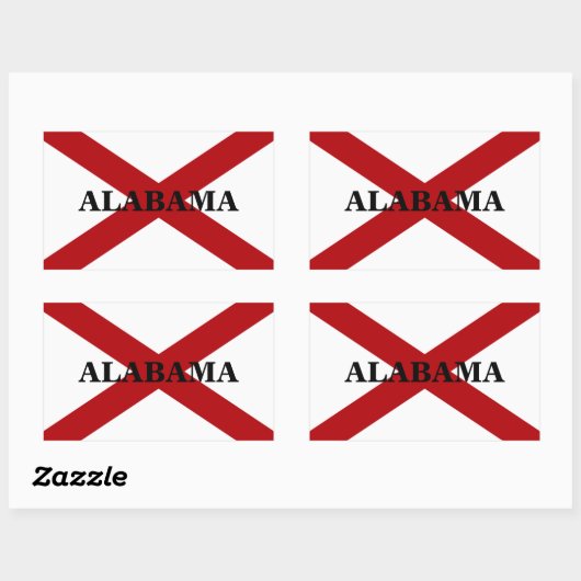 Aangepaste Sticker Alabama State Flag (Vel)