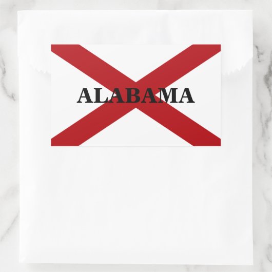 Aangepaste Sticker Alabama State Flag (Tas)