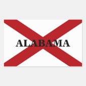 Aangepaste Sticker Alabama State Flag (Voorkant)