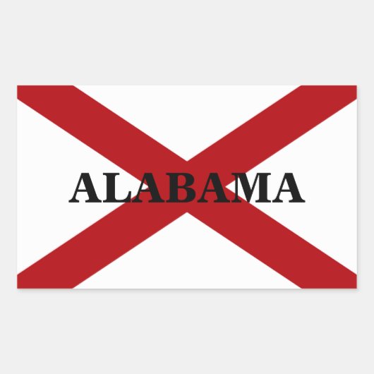 Aangepaste Sticker Alabama State Flag (Voorkant)