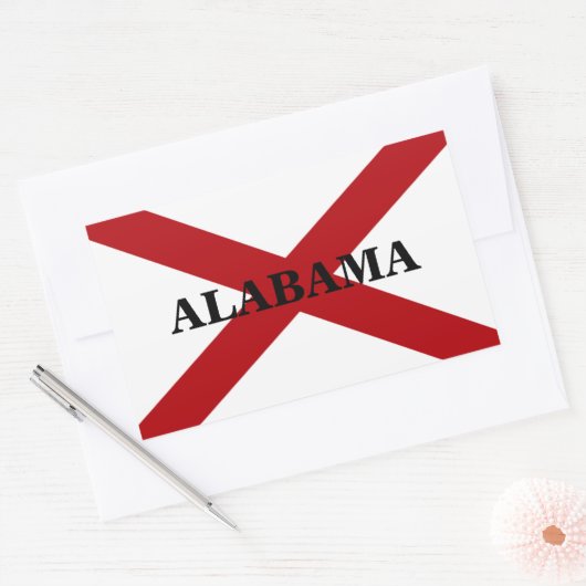 Aangepaste Sticker Alabama State Flag (Envelop)