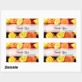 Aangepaste Sticker "Bedankt" voor Geel/Rood/Oranje (Vel)