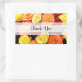 Aangepaste Sticker "Bedankt" voor Geel/Rood/Oranje (Tas)