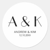 Aangepaste Sticker Blad Trouwgunst Sticker (Voorkant)