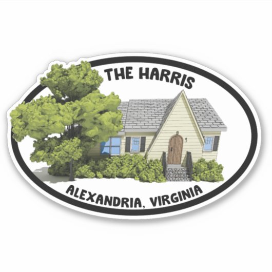 Aangepaste sticker - De Harris (Voorkant)