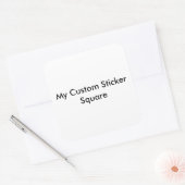 Aangepaste Sticker - Groot vierkant gevormd (Envelop)