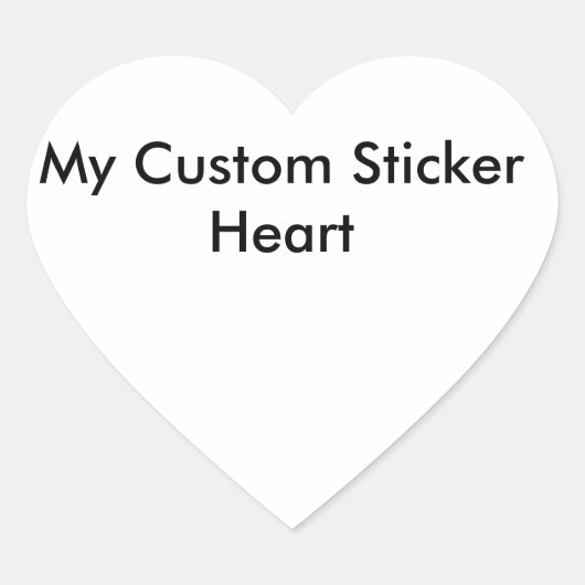Aangepaste Sticker - Hartvormig (Voorkant)