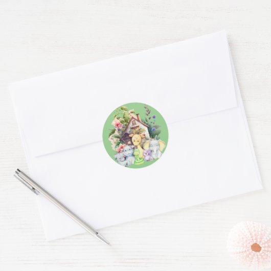 Aangepaste Sticker | Leuke Dieren Sticker (Envelop)