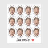 Aangepaste sticker met 12 gezichten – Grappige gep (Vel)