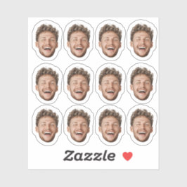 Aangepaste sticker met 12 gezichten – Grappige gep