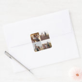 Aangepaste sticker met 4 foto's collage (Envelop)
