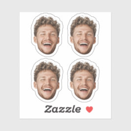 Aangepaste sticker met 4 gezichten – Grappige gepe