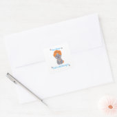 Aangepaste sticker met cute kat - Plak met Meowgic (Envelop)