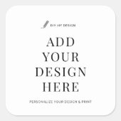 Aangepaste Sticker Printing 3x3" Vierkant Product  (Voorkant)