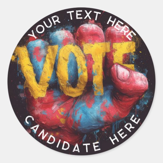 Aangepaste sticker : Retro American Vote 2024 Stic (Voorkant)