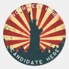 Aangepaste sticker : Retro American Vote 2024 Stic