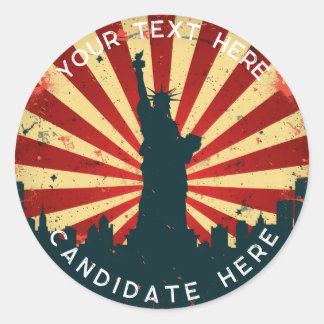 Aangepaste sticker : Retro American Vote 2024 Stic