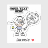Aangepaste sticker sticker met schattige tennis ca (Vel)