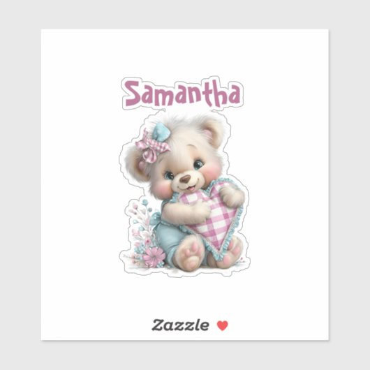 Aangepaste sticker Teddy Bear Baby Shower (Vel)