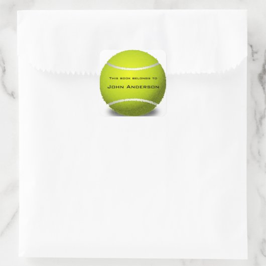 Aangepaste Sticker Tennis Ball Bookplate (Tas)