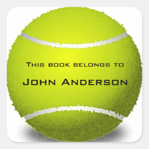 Aangepaste Sticker Tennis Ball Bookplate