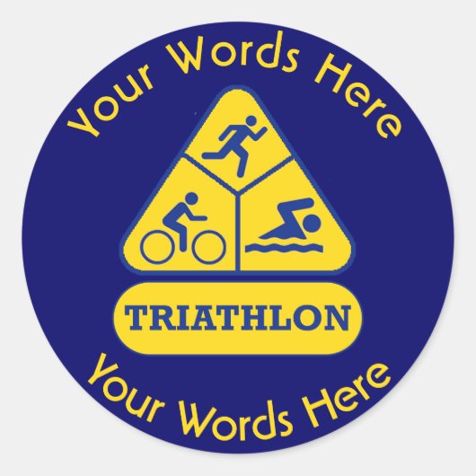 Aangepaste Sticker Triathlon (Voorkant)
