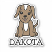 Aangepaste Sticker van de Naam van de Puppy Dog va (Voorkant)