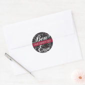 Aangepaste Sticker voor Ben & Erin (Heart2) (Envelop)