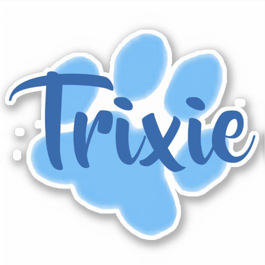 Aangepaste sticker voor blauwe pagina's (Voorkant)