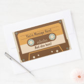 Aangepaste Sticker voor Cassettebandje van bericht (Envelop)