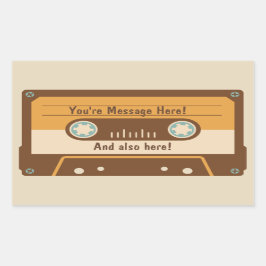 Aangepaste Sticker voor Cassettebandje van bericht