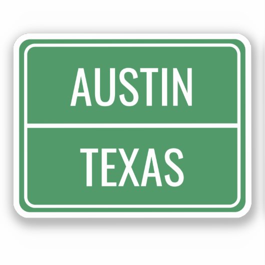 Aangepaste Sticker voor Groene Straat Teken (Voorkant)