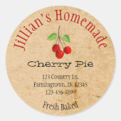 Aangepaste Sticker voor kersen (Voorkant)