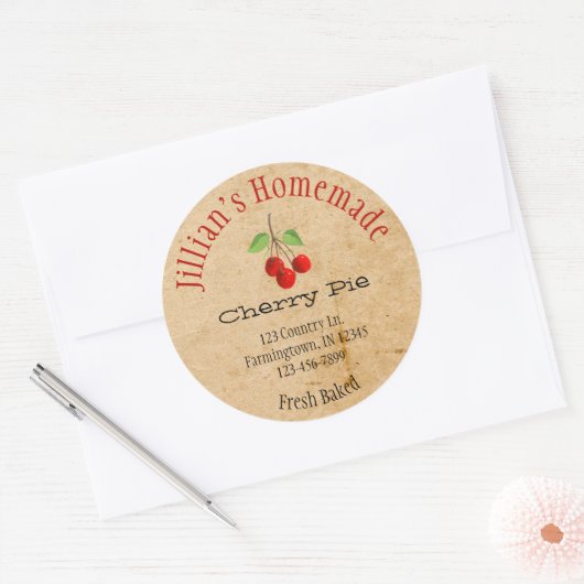 Aangepaste Sticker voor kersen (Envelop)