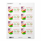 Aangepaste Sticker voor kerstbaken / labels voor t (Full Sheet)