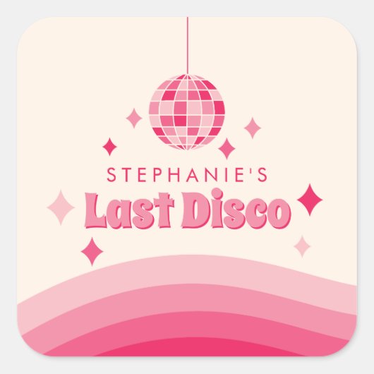 Aangepaste sticker voor laatste Disco vrijgezellen (Voorkant)