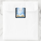 Aangepaste Sticker voor Open Book Design Bookplate (Tas)
