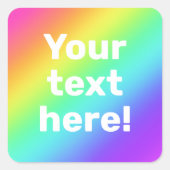 Aangepaste Sticker voor regenboog (Voorkant)