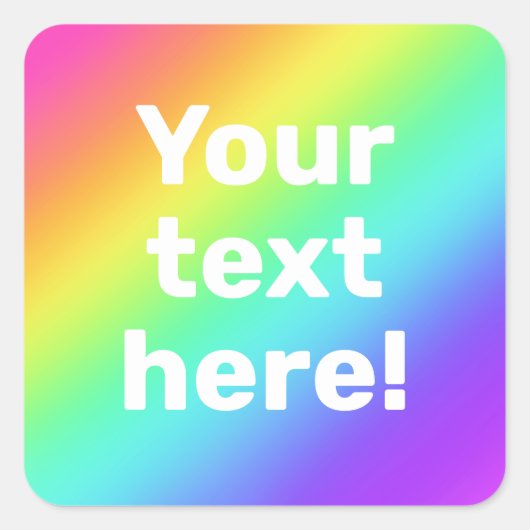 Aangepaste Sticker voor regenboog (Voorkant)