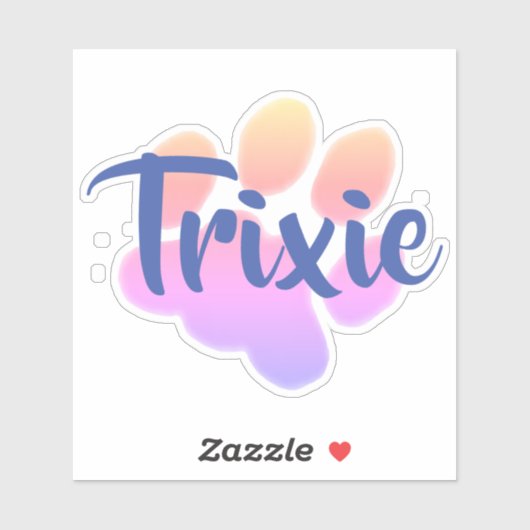 Aangepaste sticker voor regenboogpawprint (Vel)