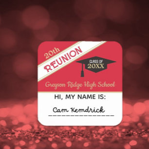 Aangepaste Sticker voor Reunion Name tag