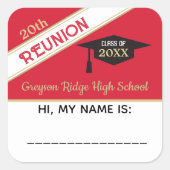 Aangepaste Sticker voor Reunion Name tag (Voorkant)